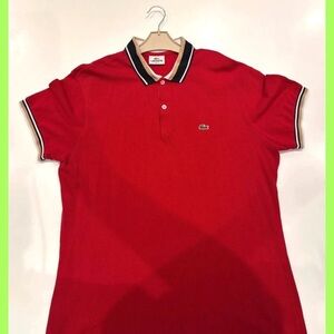 Lacoste Men's Polo in Bold Red